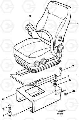 82310 Operator seat with fitting parts A35 Volvo BM A35, Volvo Construction Equipment