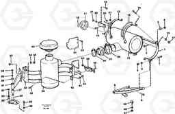 82800 Oil bath air filter with fitting parts A35 Volvo BM A35, Volvo Construction Equipment