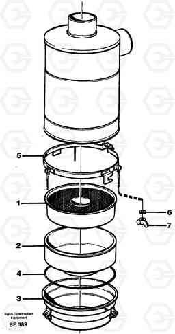 82886 Oil bath air filter A35 Volvo BM A35, Volvo Construction Equipment