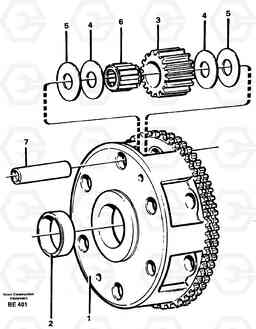 6258 Planet kit, stage 2 A35 Volvo BM A35, Volvo Construction Equipment