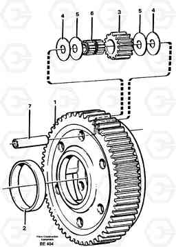 43347 Planet kit, stage 5 A35 Volvo BM A35, Volvo Construction Equipment