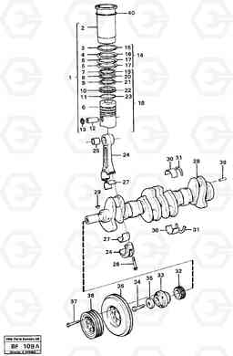 5432 Crankshaft and related parts A25B A25B, Volvo Construction Equipment
