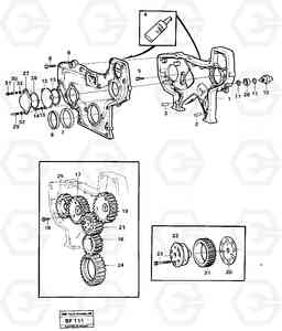 5433 Tim.gear casing and gears A25B A25B, Volvo Construction Equipment