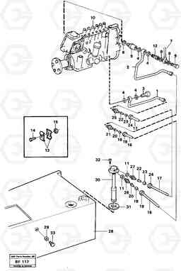 65454 Fuel pipe - Fuel tank A25B A25B, Volvo Construction Equipment