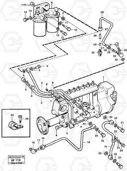 28967 Fuel pipes,fuelinjec.pumpfuel filter A25B A25B, Volvo Construction Equipment