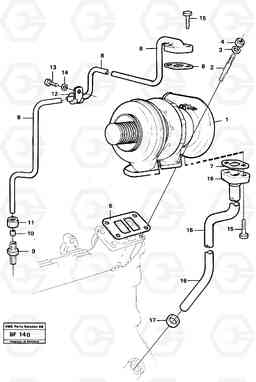 48120 Turbocharger with fitting parts A25B A25B, Volvo Construction Equipment