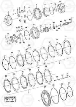 46863 Clutches and brakes E, F A25B A25B, Volvo Construction Equipment