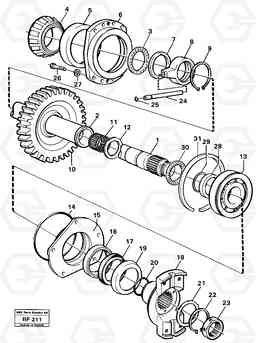 4348 Drive shaft drop box Fl 652b A25B A25B, Volvo Construction Equipment