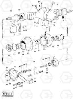 99458 Planet shaft 6x6 rear Ah 54d Prod No 23538 A25B A25B, Volvo Construction Equipment