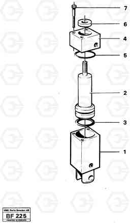 4351 Pneumatic cylinder A25B A25B, Volvo Construction Equipment
