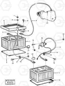 50865 Battery with assembling details A25B A25B, Volvo Construction Equipment