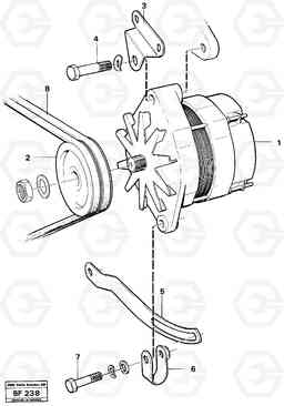 24792 Alternator with assembling details A25B A25B, Volvo Construction Equipment