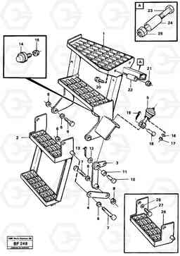 14096 Running board, folding Left A25B A25B, Volvo Construction Equipment