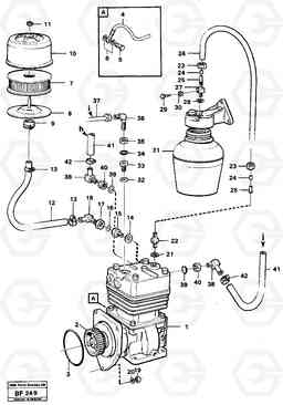 85860 Air-compressor with fitting parts A25B A25B, Volvo Construction Equipment