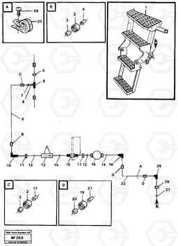 65460 Pneumatic system Running board A25B A25B, Volvo Construction Equipment