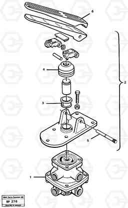 8438 Footbrake valve A25B A25B, Volvo Construction Equipment