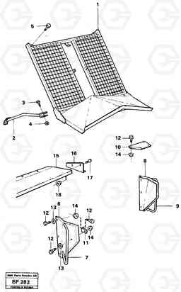 44829 Protective grid. A25B A25B, Volvo Construction Equipment