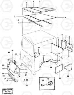 65356 Insulation, drivers cab A25B A25B, Volvo Construction Equipment