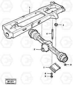 26762 Rear axle suspension 4x4 A25B A25B, Volvo Construction Equipment