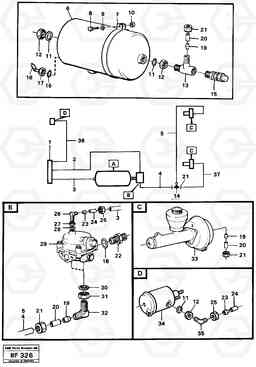 85738 Brake system trailer 4 X 4 A25B A25B, Volvo Construction Equipment
