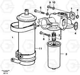 21311 Oil filter A40 VOLVO BM VOLVO BM A40 SER NO - 1151/- 60026, Volvo Construction Equipment