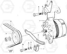13984 Alternator with assembling details A40 VOLVO BM VOLVO BM A40 SER NO - 1151/- 60026, Volvo Construction Equipment