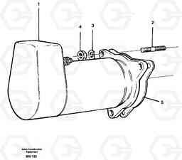 13985 Starter motor with assembling details A40 VOLVO BM VOLVO BM A40 SER NO - 1151/- 60026, Volvo Construction Equipment