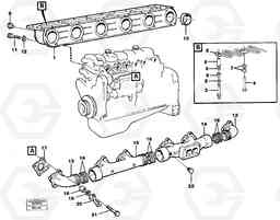 22431 Inlet manifold and exhaust manifold A40 VOLVO BM VOLVO BM A40 SER NO - 1151/- 60026, Volvo Construction Equipment