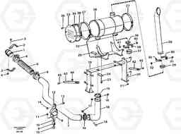 82751 Exhaust system, silencer A40 VOLVO BM VOLVO BM A40 SER NO - 1151/- 60026, Volvo Construction Equipment