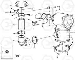 57600 Air filter with fitting parts A40 VOLVO BM VOLVO BM A40 SER NO - 1151/- 60026, Volvo Construction Equipment