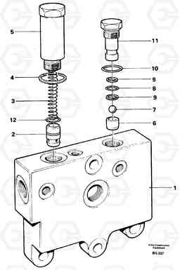 16876 Valve, circuit body and return valve A40 VOLVO BM VOLVO BM A40 SER NO - 1151/- 60026, Volvo Construction Equipment