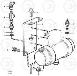 7320 Damping cylinder with fitting parts. A40 VOLVO BM VOLVO BM A40 SER NO - 1151/- 60026, Volvo Construction Equipment