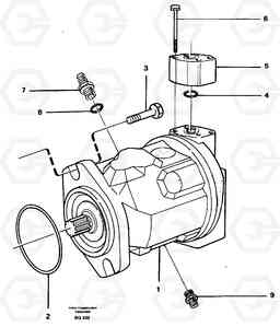 64286 Hydraulic pump with fitting parts A40 VOLVO BM VOLVO BM A40 SER NO - 1151/- 60026, Volvo Construction Equipment