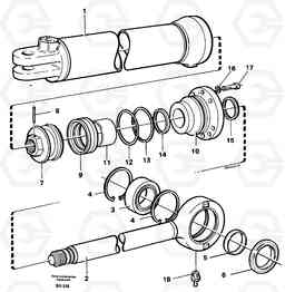 24201 Hydraulic cylinder A40 VOLVO BM VOLVO BM A40 SER NO - 1151/- 60026, Volvo Construction Equipment