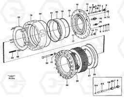 19860 Rear wheel brake, axle 1 A40 VOLVO BM VOLVO BM A40 SER NO - 1151/- 60026, Volvo Construction Equipment