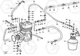 82789 Air-compressor with fitting parts A40 VOLVO BM VOLVO BM A40 SER NO - 1151/- 60026, Volvo Construction Equipment