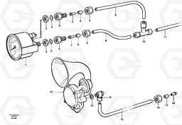 24195 Pneumatic system, pneumatic pressure gauge and horn A40 VOLVO BM VOLVO BM A40 SER NO - 1151/- 60026, Volvo Construction Equipment