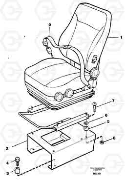 85229 Operator seat with fitting parts A40 VOLVO BM VOLVO BM A40 SER NO - 1151/- 60026, Volvo Construction Equipment