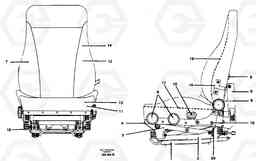 38291 Operator's seat A40 VOLVO BM VOLVO BM A40 SER NO - 1151/- 60026, Volvo Construction Equipment