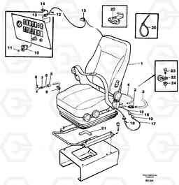 65888 Operator's seat, heated, air suspensioned. A40 VOLVO BM VOLVO BM A40 SER NO - 1151/- 60026, Volvo Construction Equipment