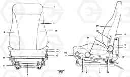 24212 Operator's seat A40 VOLVO BM VOLVO BM A40 SER NO - 1151/- 60026, Volvo Construction Equipment