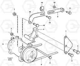 36487 Compressor for cooling agent R134a with fitting parts. A40 VOLVO BM VOLVO BM A40 SER NO - 1151/- 60026, Volvo Construction Equipment