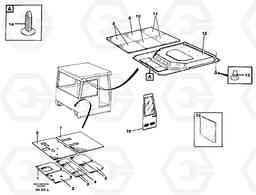 16885 Upholstery and insulation, floor and roof A40 VOLVO BM VOLVO BM A40 SER NO - 1151/- 60026, Volvo Construction Equipment
