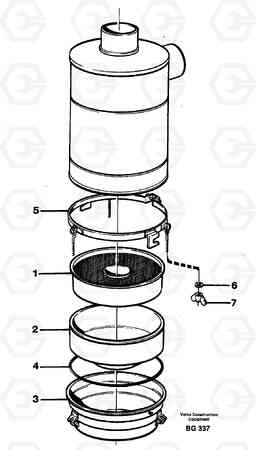 84376 Oil bath air filter A40 VOLVO BM VOLVO BM A40 SER NO - 1151/- 60026, Volvo Construction Equipment