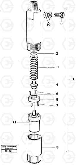 63359 Injector A20C VOLVO BM VOLVO BM A20C SER NO - 3051, Volvo Construction Equipment