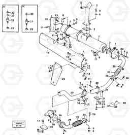 90086 Exhaust system A20C VOLVO BM VOLVO BM A20C SER NO - 3051, Volvo Construction Equipment