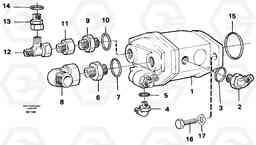 53764 Hydraulic pump with fitting parts A20C VOLVO BM VOLVO BM A20C SER NO - 3051, Volvo Construction Equipment