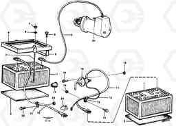 50879 Battery with assembling details A20C VOLVO BM VOLVO BM A20C SER NO - 3051, Volvo Construction Equipment