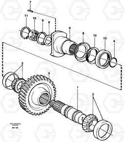 8293 Lower shaft A20C VOLVO BM VOLVO BM A20C SER NO - 3051, Volvo Construction Equipment