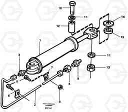 5566 Steering cylinder with fitting parts A20C VOLVO BM VOLVO BM A20C SER NO - 3051, Volvo Construction Equipment